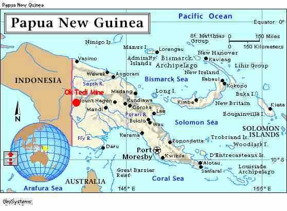 a map of papua new guinea. is now Papua new Guinea.
