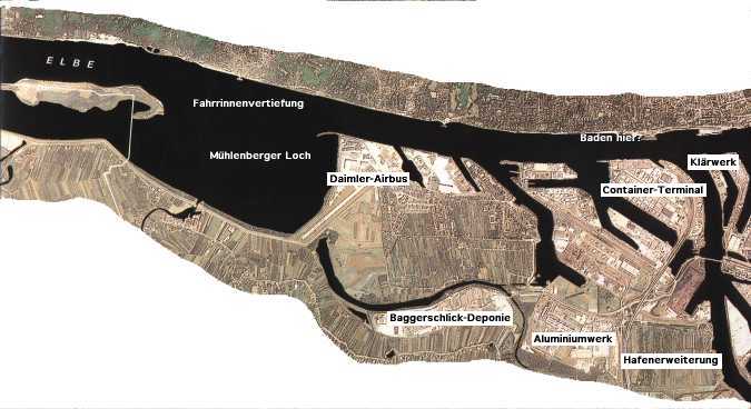 Satellitenbildkarte Hamburg